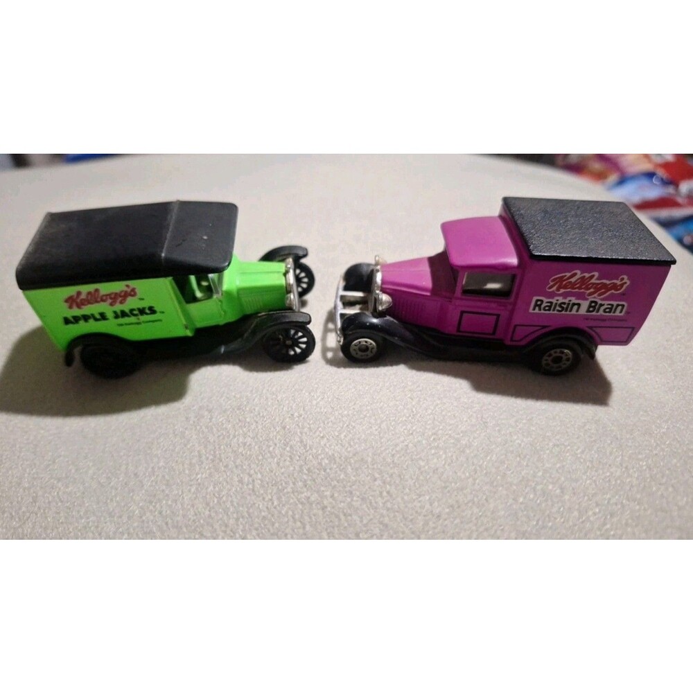 Kellogg’s Cereal  Antique Matchbox Diecast Trucks 1979 Set OF 2.READ DESCRIPTION